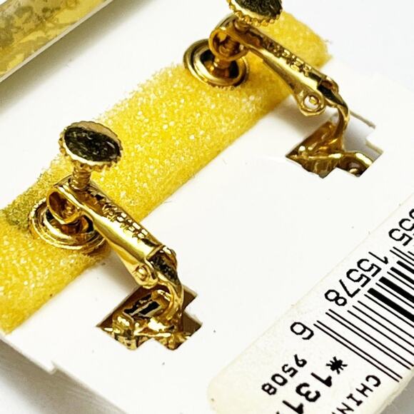 Napier Vintage Pave Crystal & Pearl Drop Clip Earrings - Picture 5 of 6